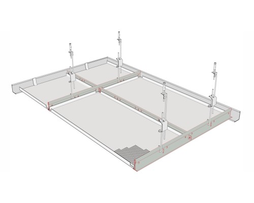 Sistem de tavan casetat metalic Plank Lay-in