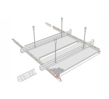 Sistem de tavan casetat metalic Plank Hook-on