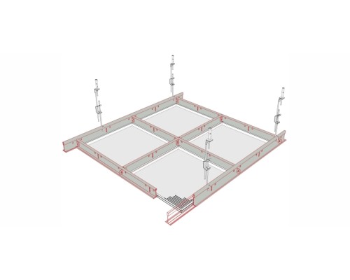 Sistem de tavan casetat metalic Tile Lay-in Deep